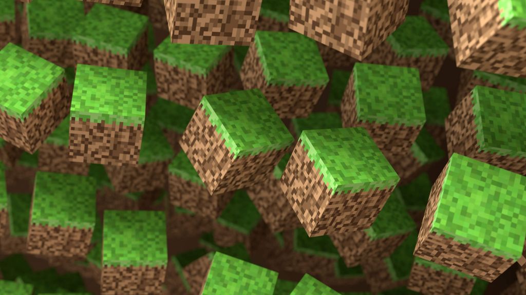 3D Minecraft gräsblock