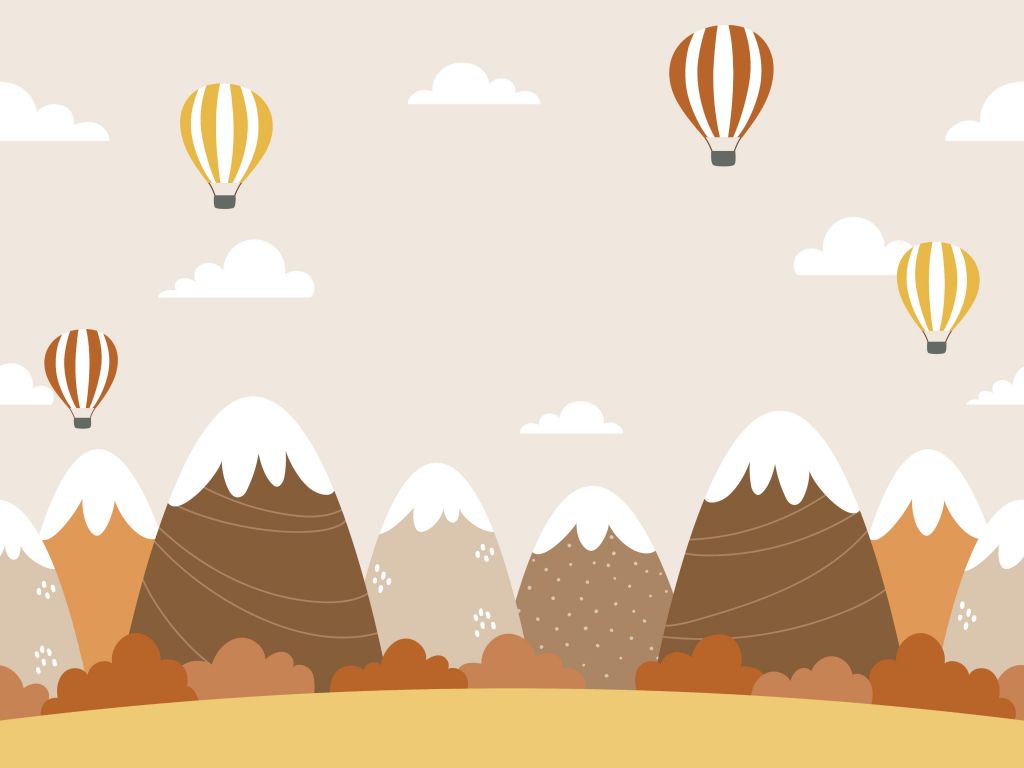 Varmluftsballonger med berg