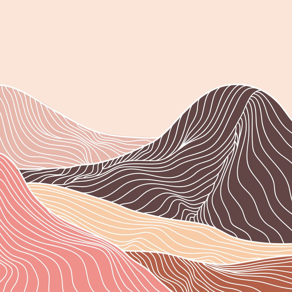 Färgade linjära berg