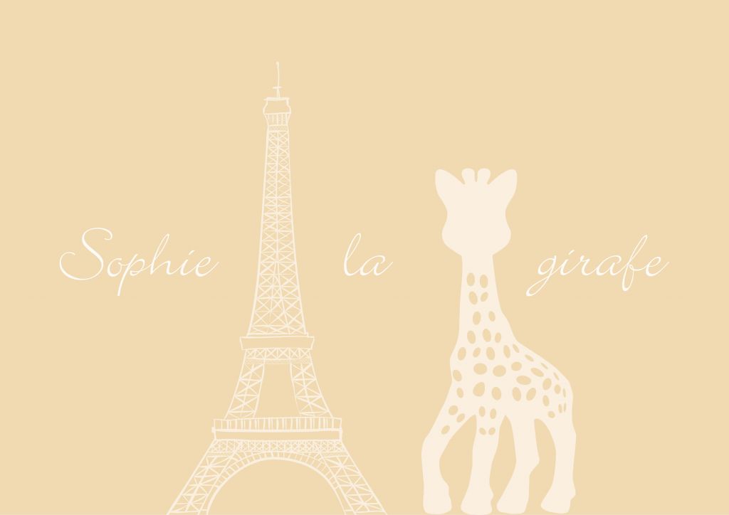 Sophie la girafe® vid Eiffeltornet