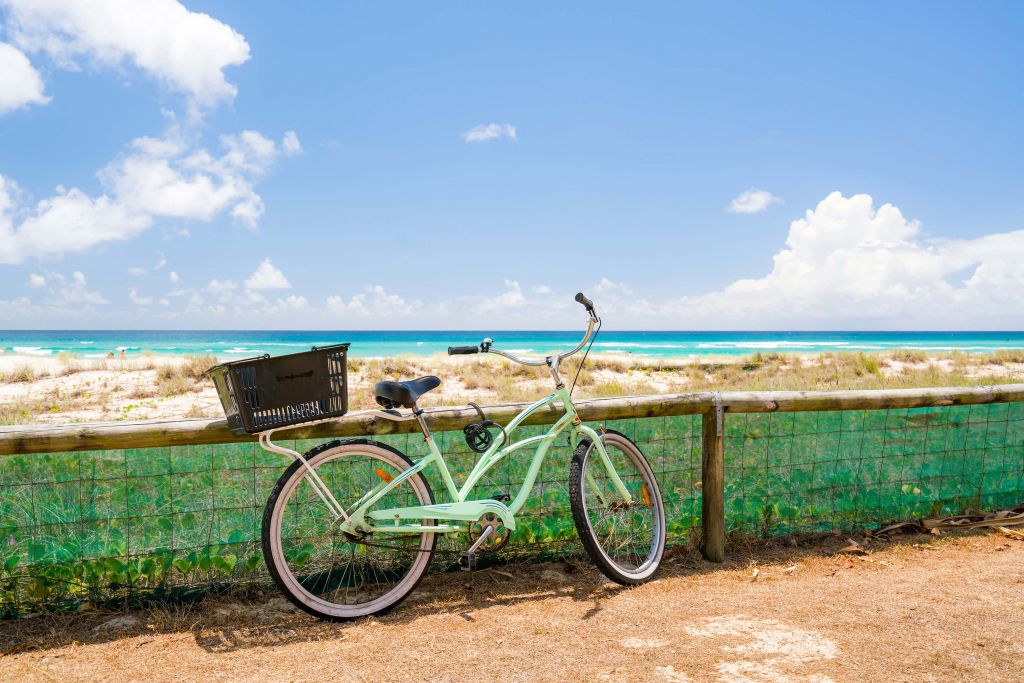 Cykel vid stranden