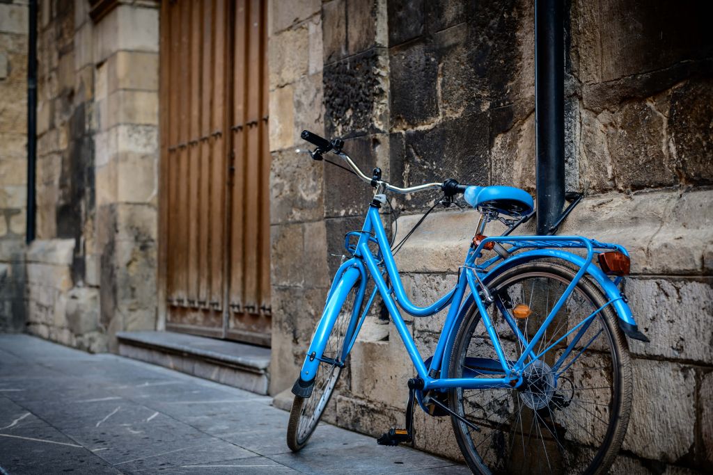 Blå sykkel
