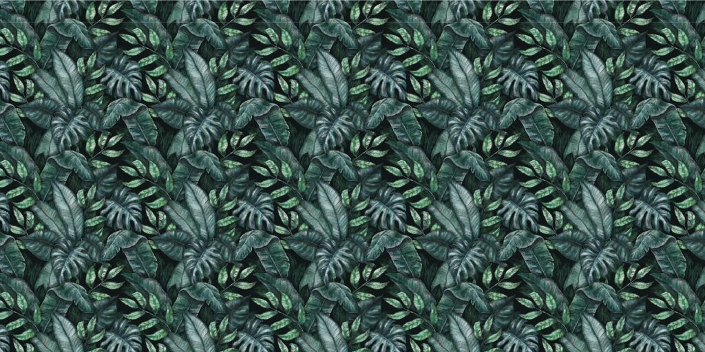 Botaniskt mönster med palmblad