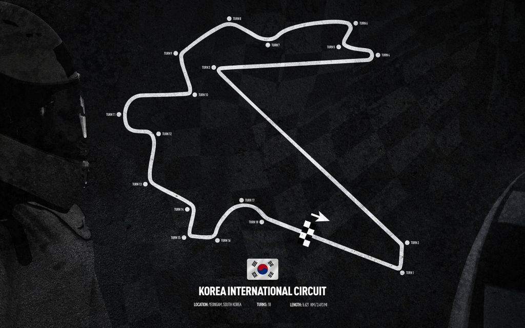 Formel 1-banan - Korea International Circuit - Sydkorea
