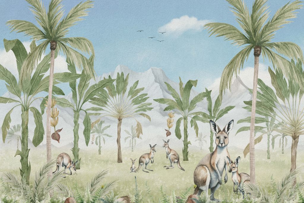 Kangaroo landskab i farve