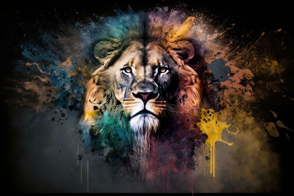 Fargerik Løve