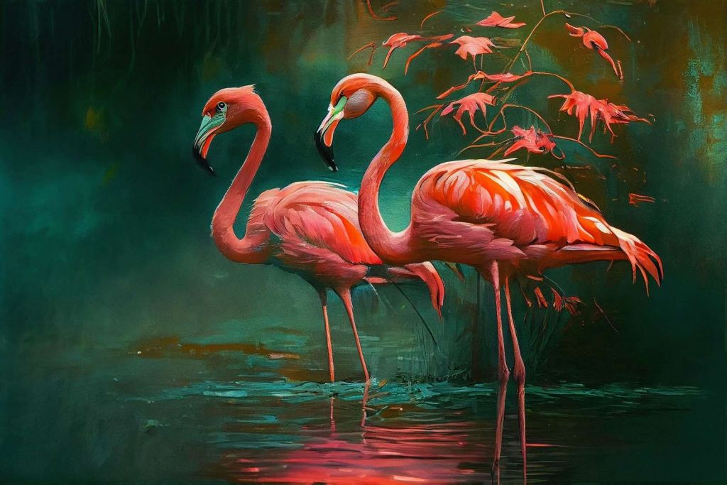 Flamingo Hviskende Vann