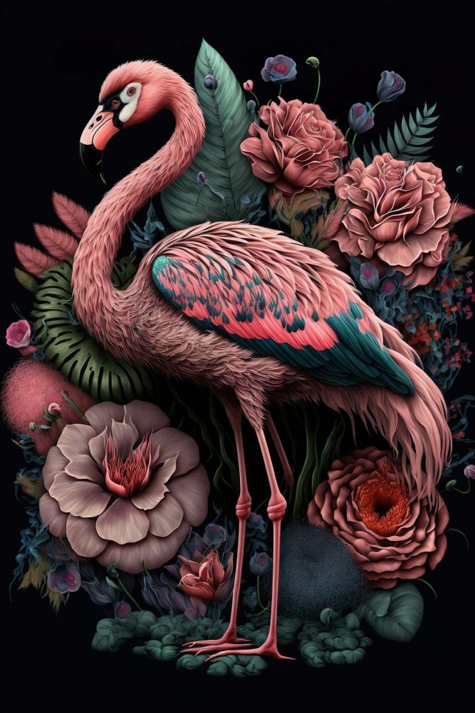 Flamingo Blomsterprakt Natt