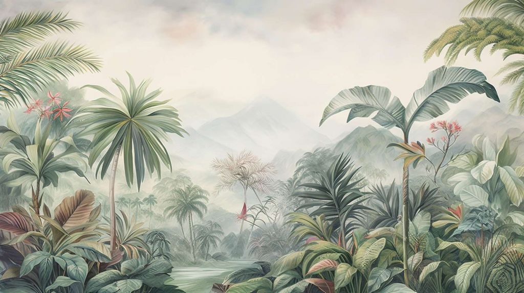 Pastell Tropisk Panorama