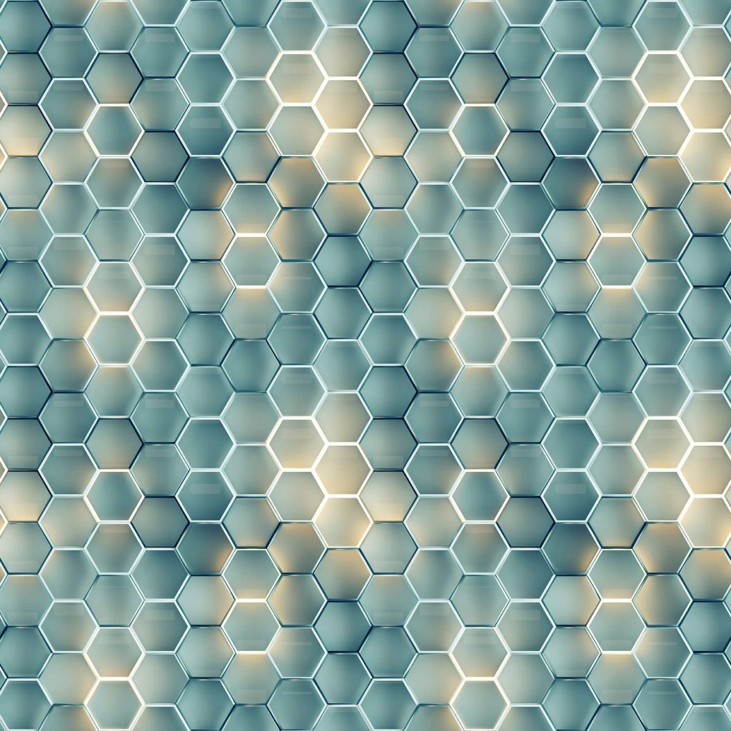 Skinande hexagoner