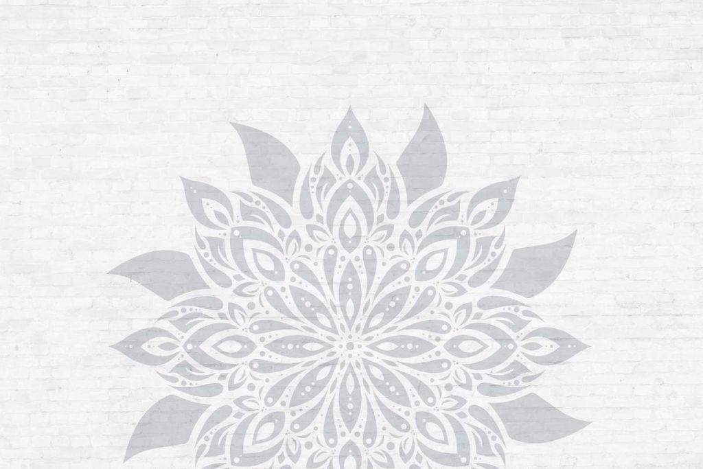 Lysegrå Mandala On Brick