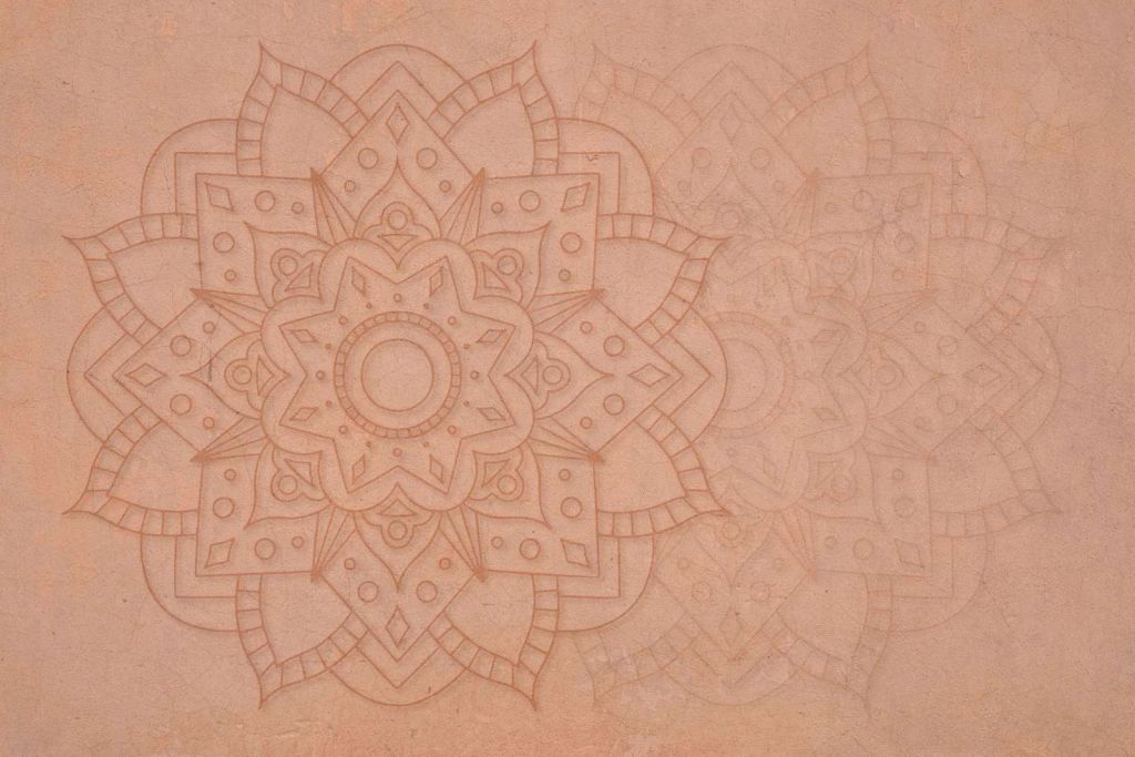 Jordisk geometrisk blomstre