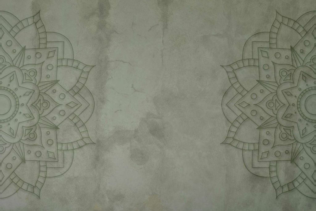 Grønt forvitret mandala