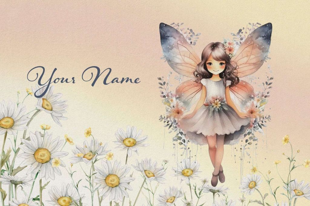 Blomsternymfe i margueritmarken