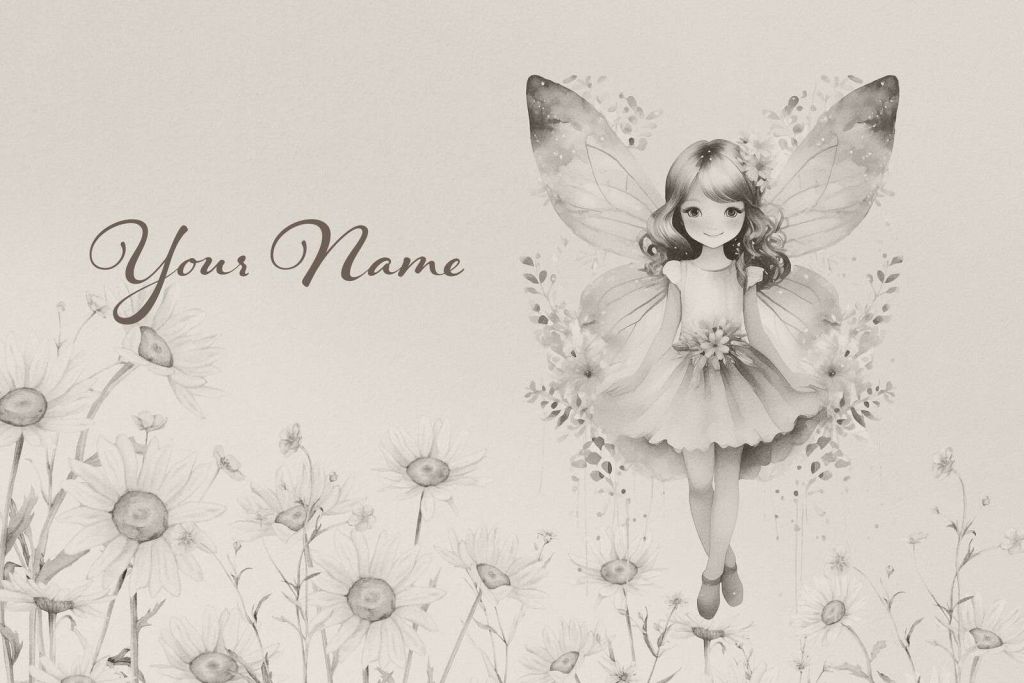 Alfer i blødt margueritmark.