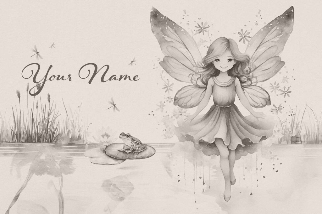 Vandfe med frø i stilhed