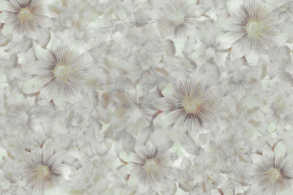 Botanisk Akvarel Elegance Tåget Grå