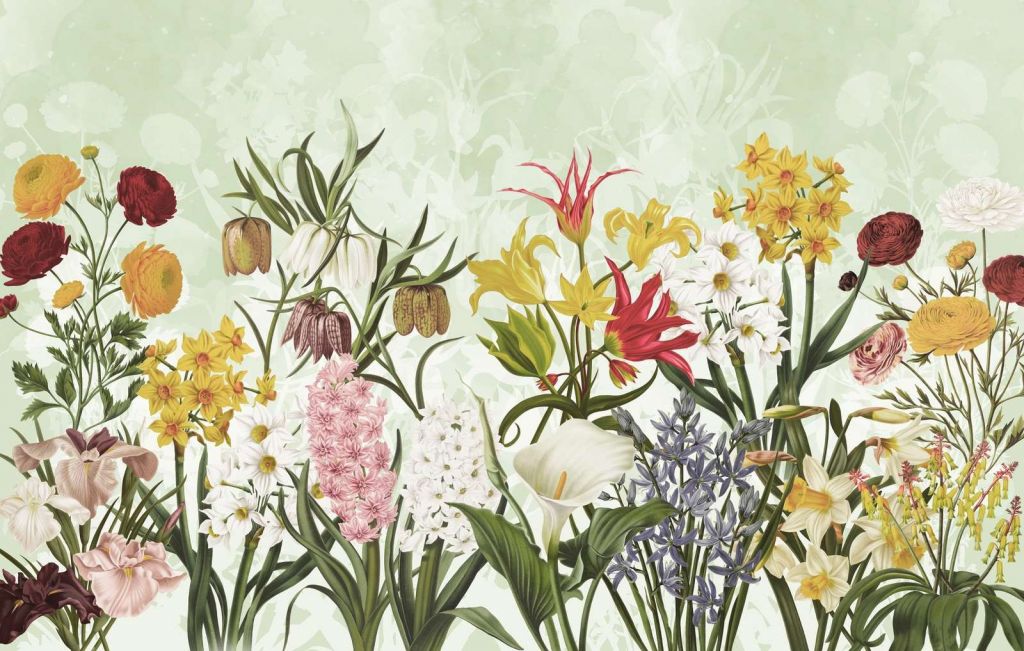 Vårblomster - Frisk Myntegrønn