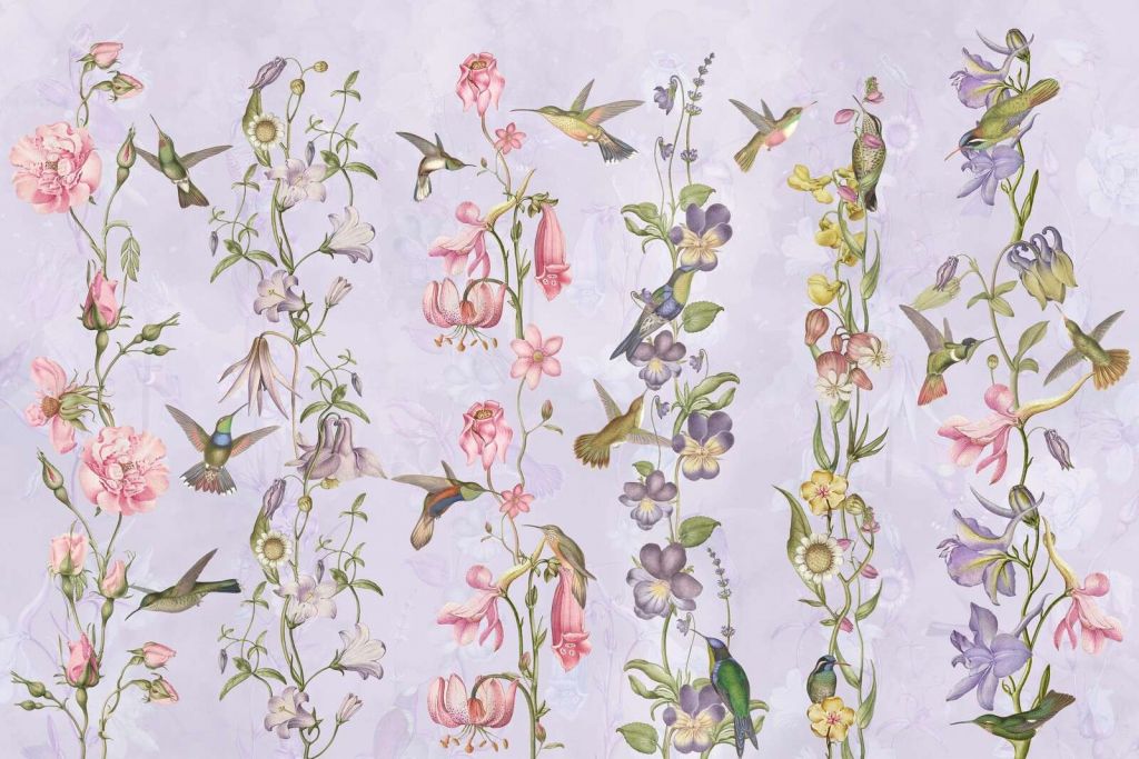 Eng- og hageblomster fiolett