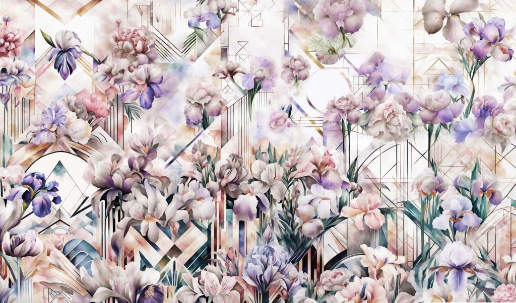 Kjempestore akvarelliris i rosa