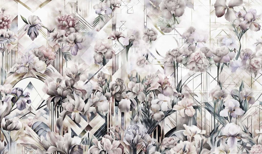 Kjempestore akvarelliris i gult