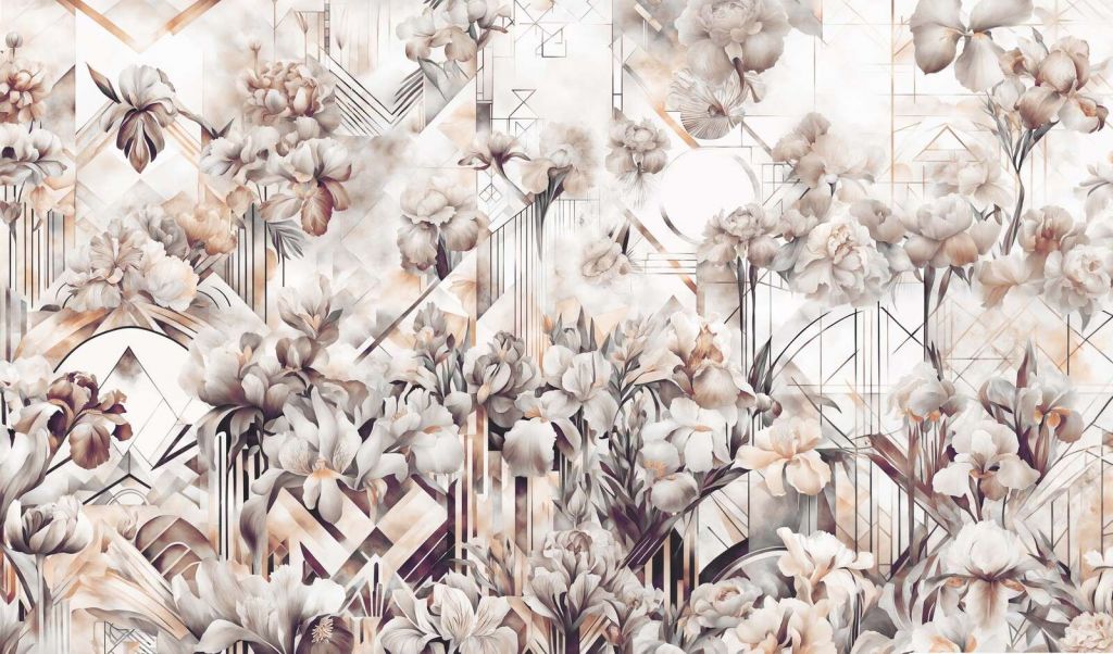 Kjempestore akvarelliris sepia