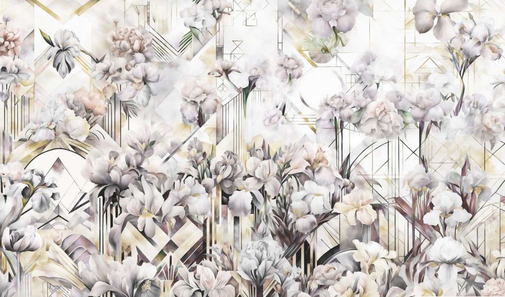 Kjempestore akvarelliris i beige