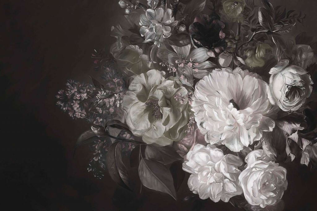 Bukett med lilla grønn