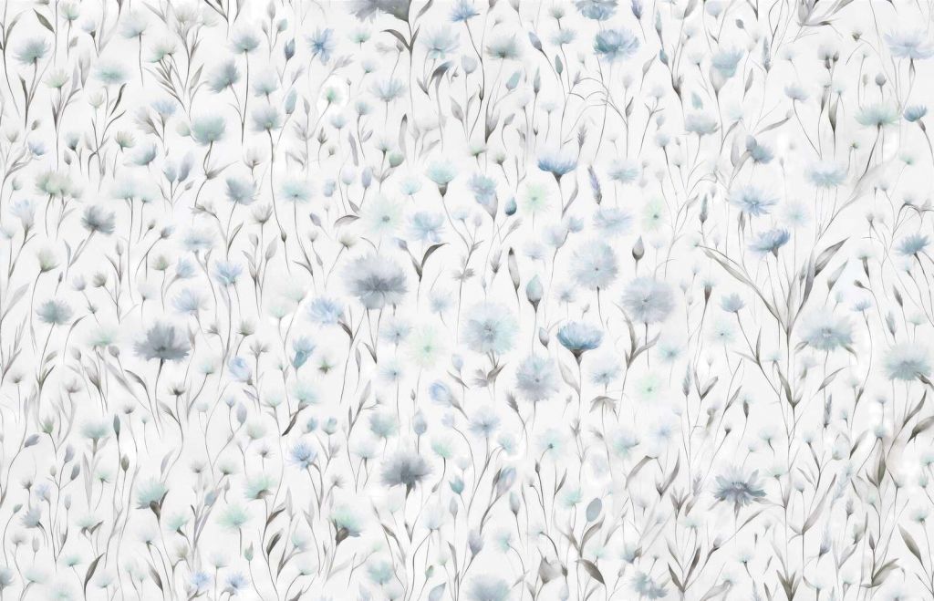 Kornblomster og markgress Blå