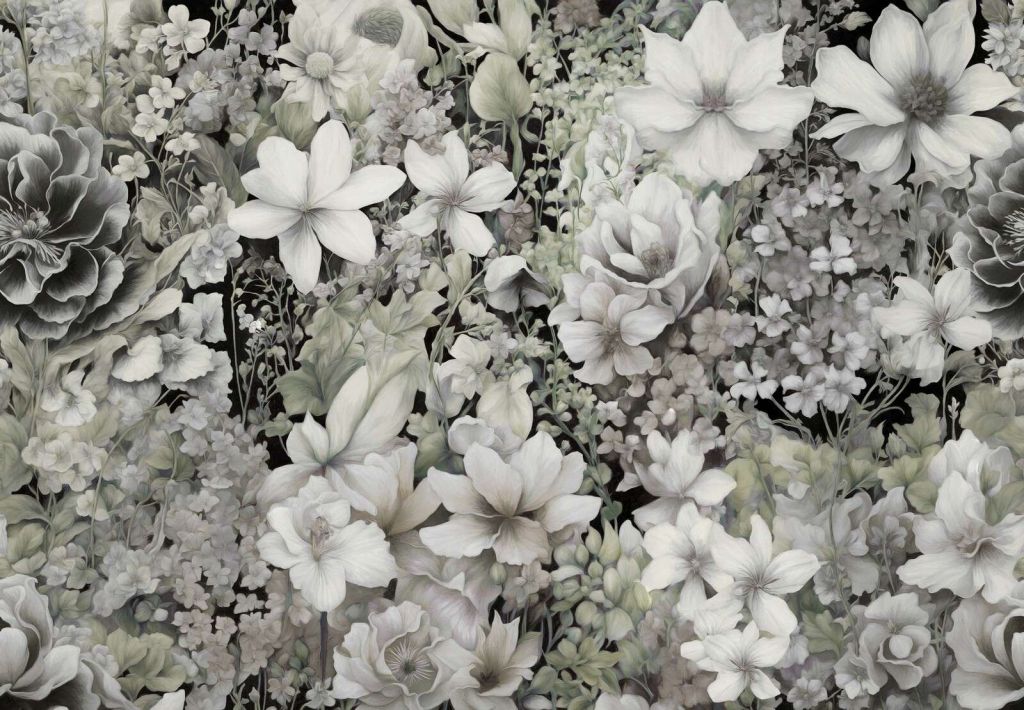 Blomsterfestival sømløs - lys brun