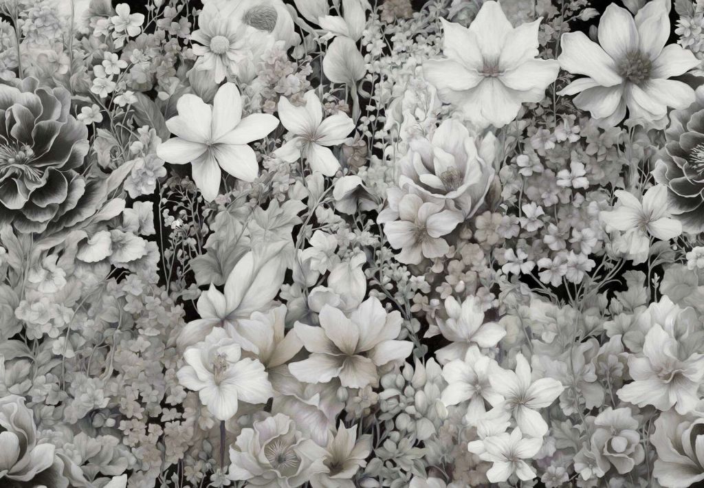 Blomsterfestival sømløs - beige