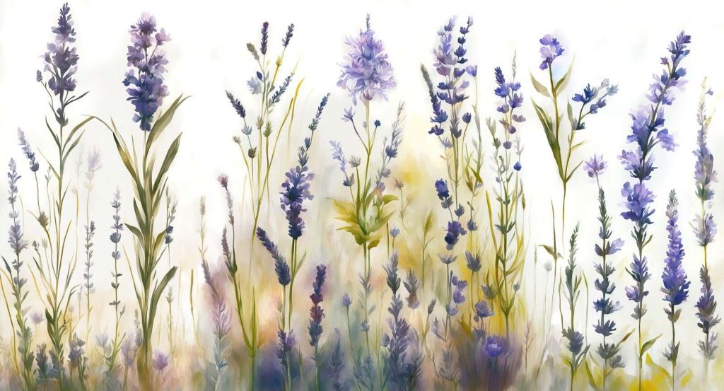 Lavendel Eng Sømløs Pastel