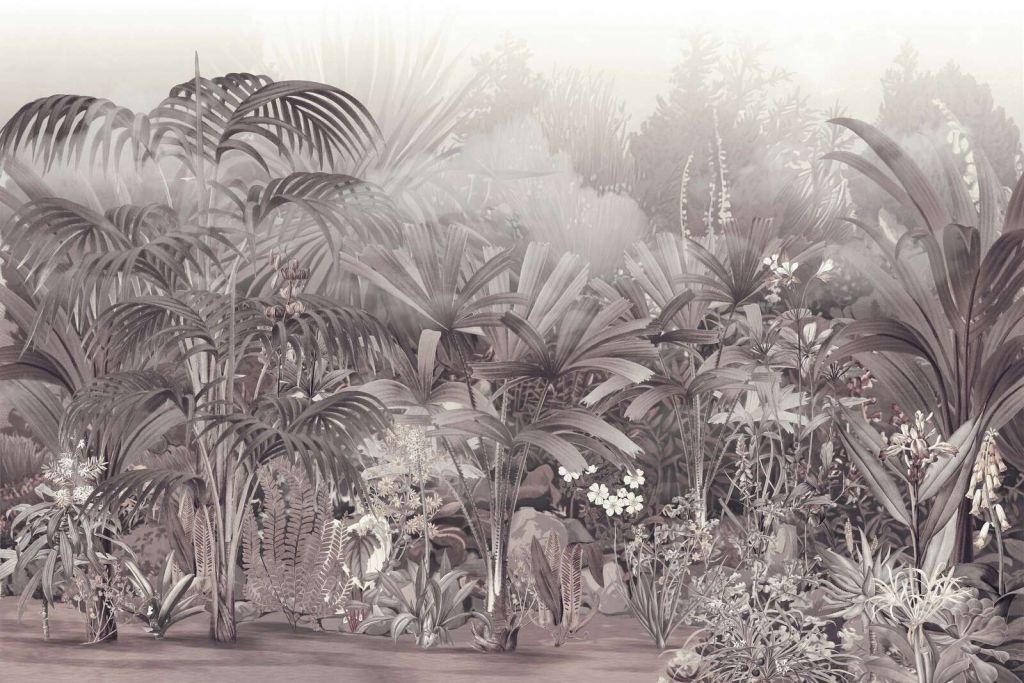 Morgen i den tropiske have lilla