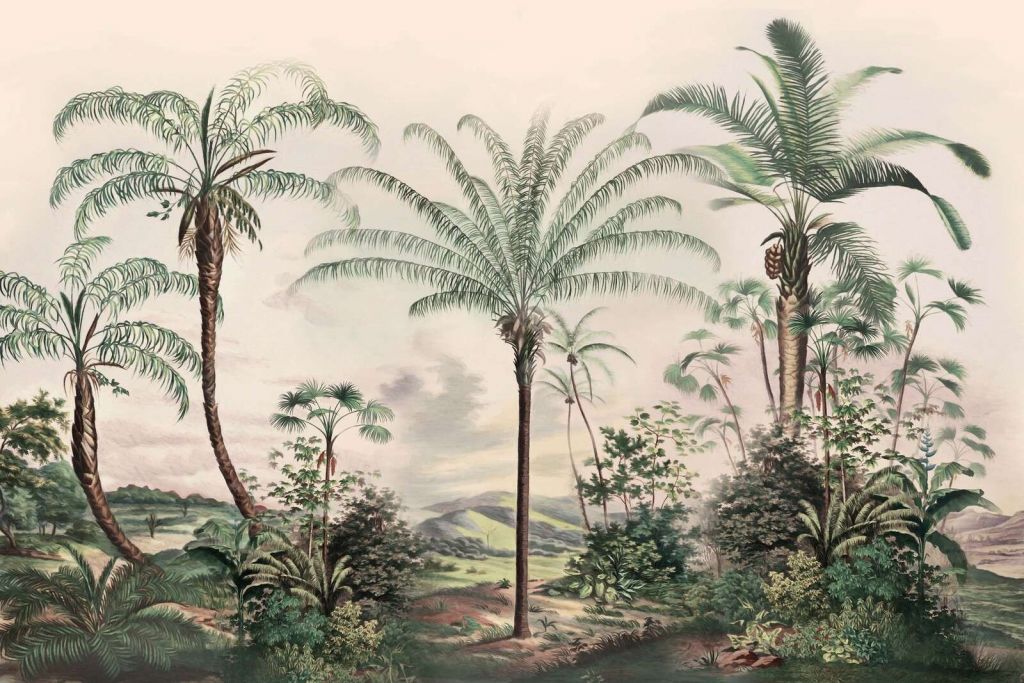 Romantiske tropiske mørkegrønn