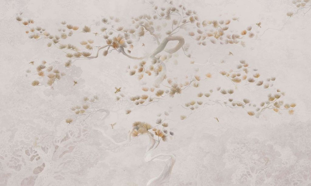 Blomstertræ Kunst - Beige