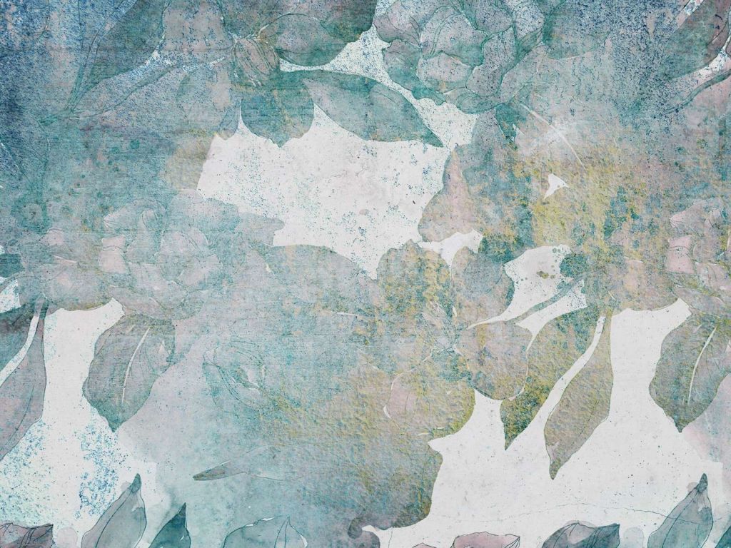 Blegnede pæoner i akvarelblå