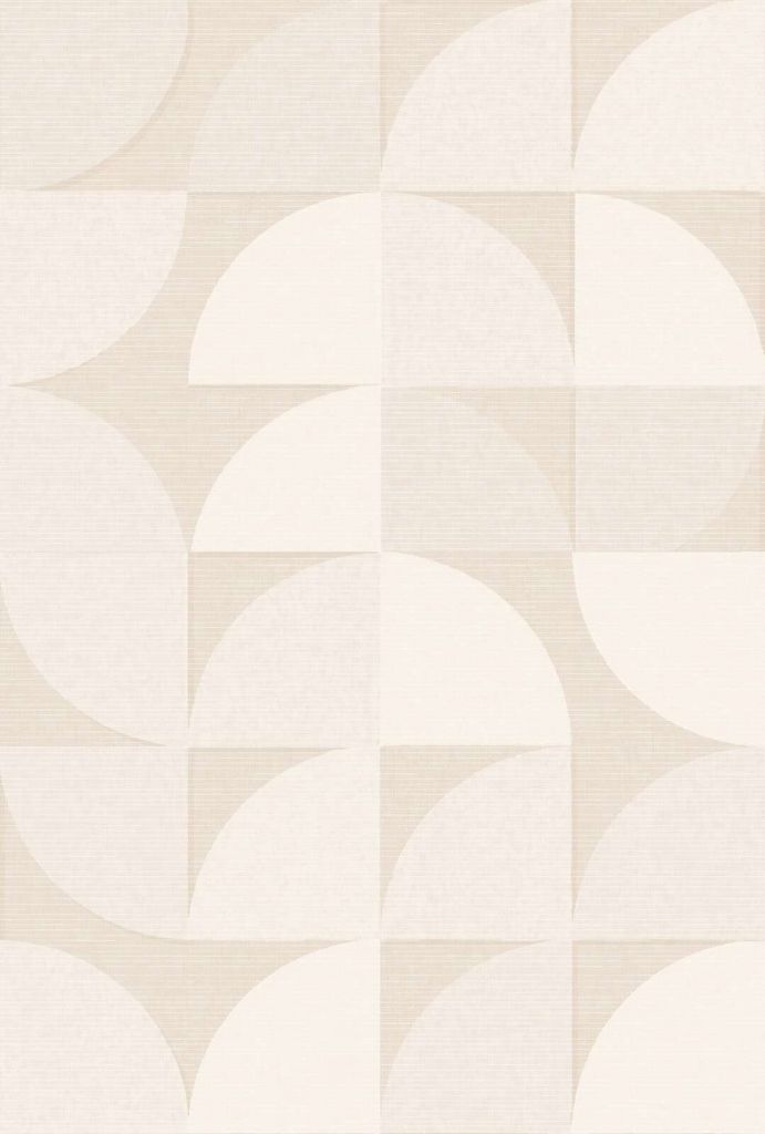 Bløde geometriske buer i beige