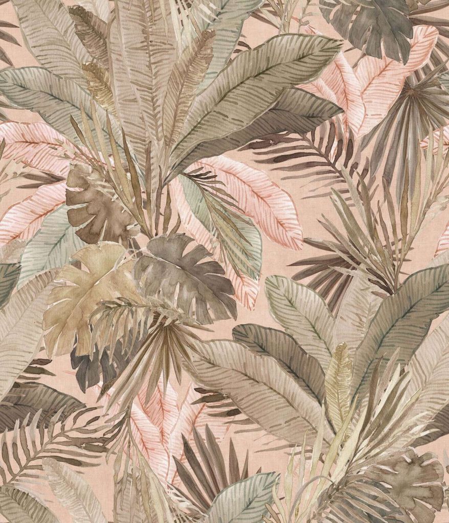 Tropiske blader i blush-toner