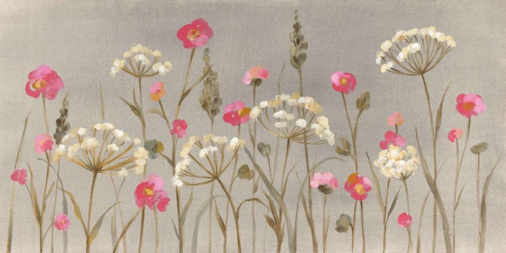 Fältbukett med Vallmo och Skärmblommor