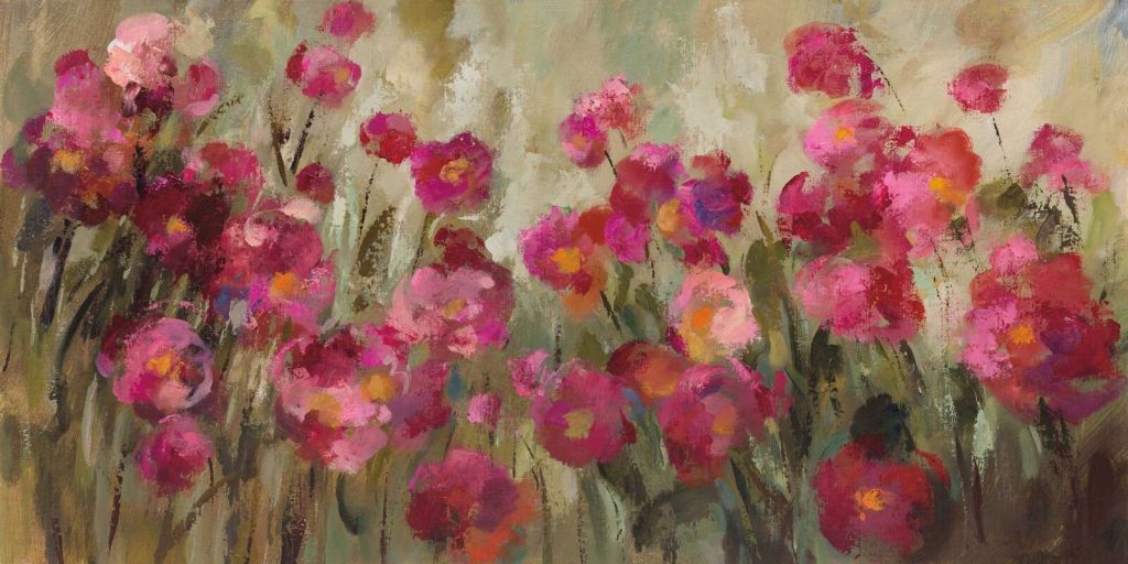 Ildrøde blomster i sommerglød