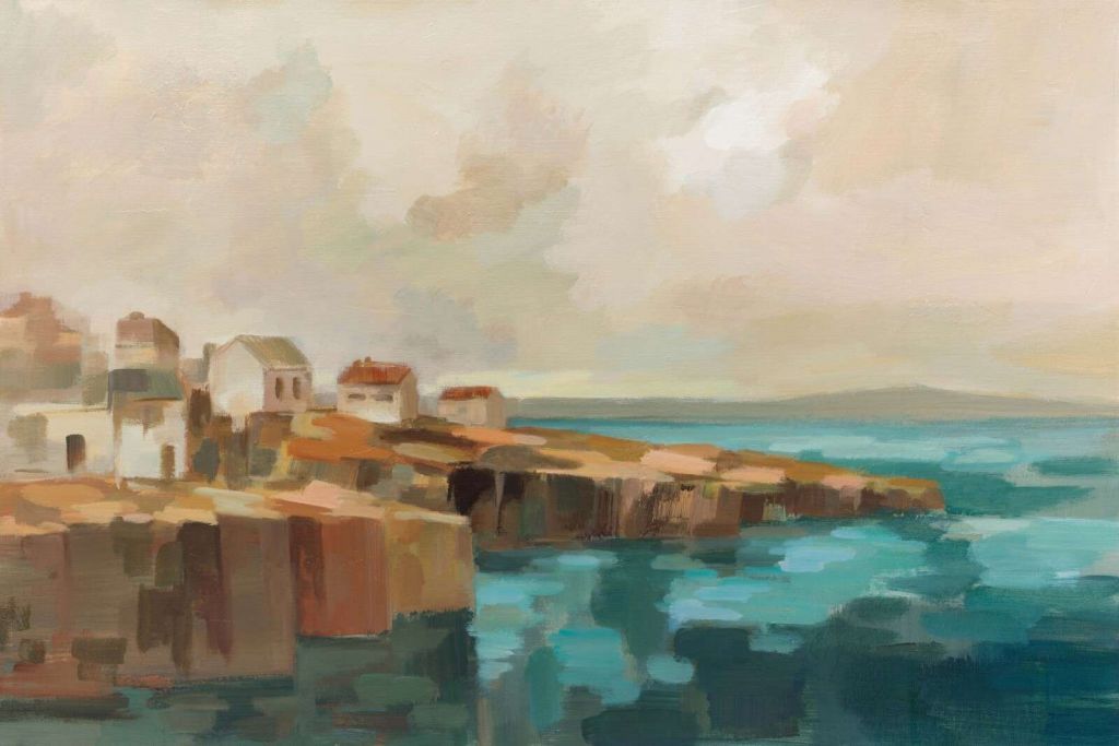 Rolige klippehuse ved havet