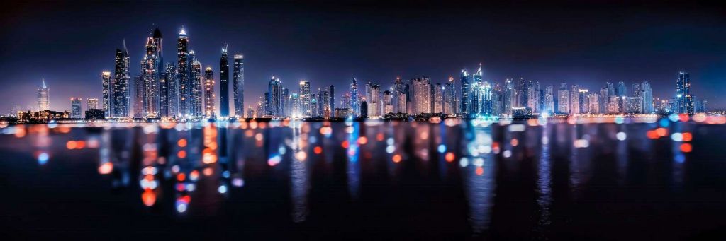 Natteskyline ved vandet