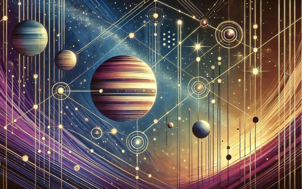 Geometriskt stjärnsystem i galaktiskt ljus