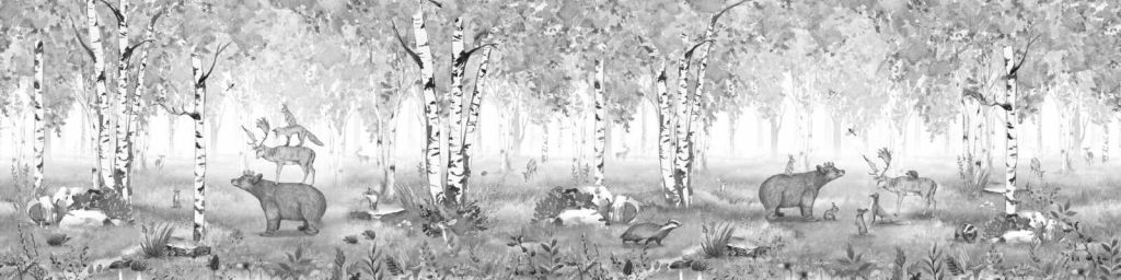 Bjørnkongen - svart og hvit - panorama