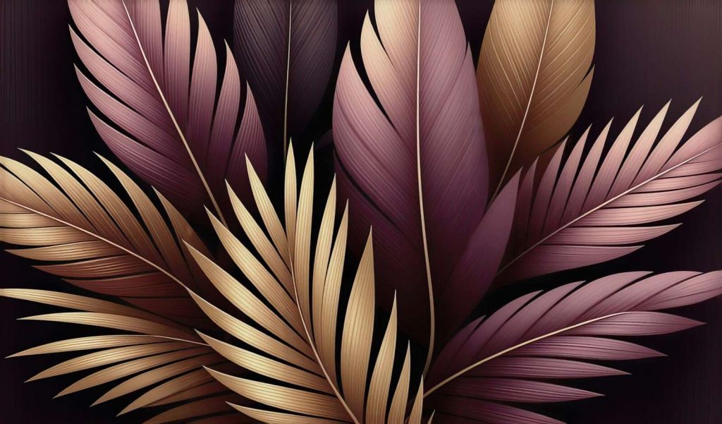 Myke fjær i varme nyanser