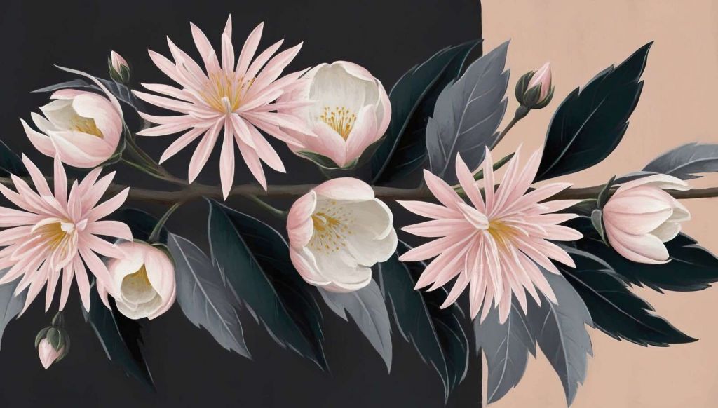 Mjukrosa klematis på en gren