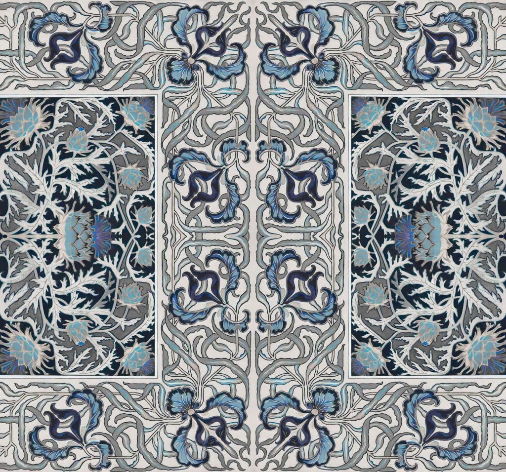 Ornamentale blomster i art nouveau