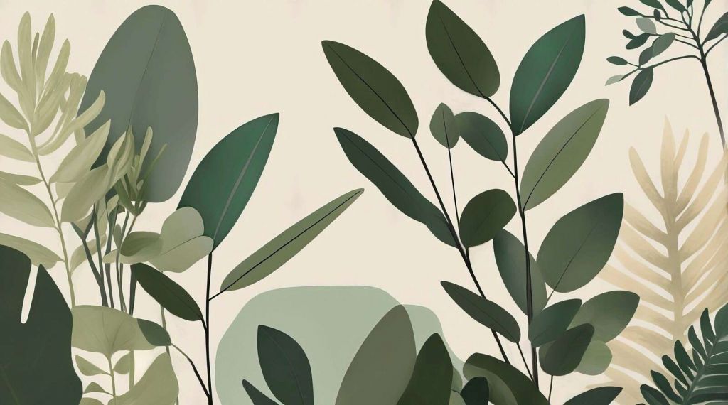 Minimalistiske botaniske blade
