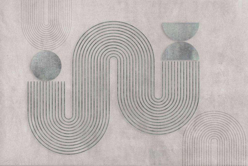 Dynamisk Balance Moderne Kunst Grå