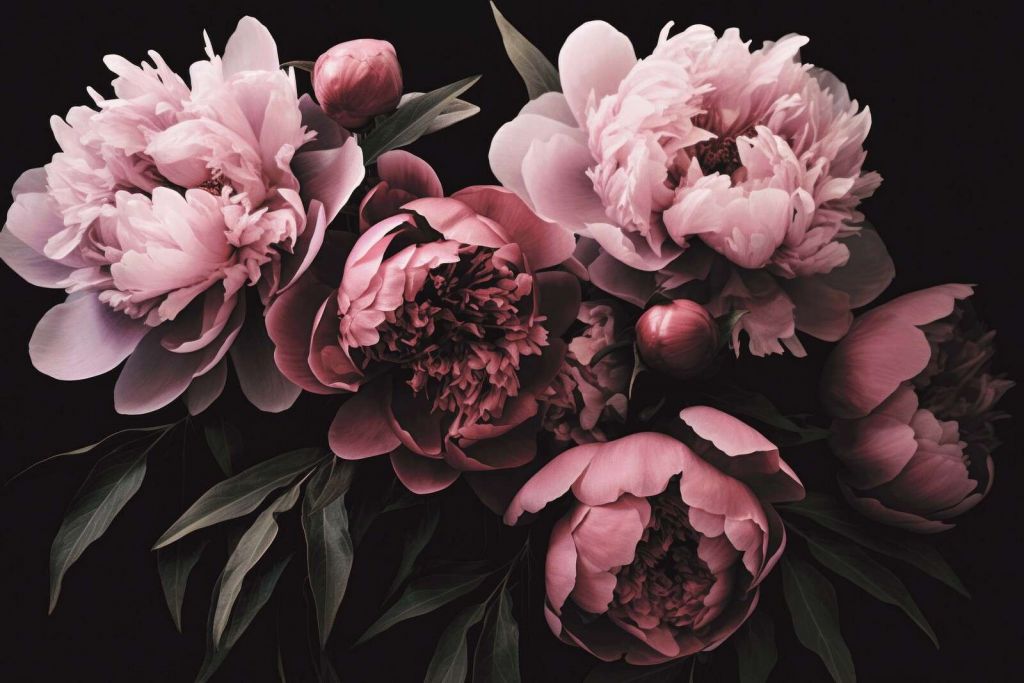 Overdådige pæonblomster romantisk pastelrosa